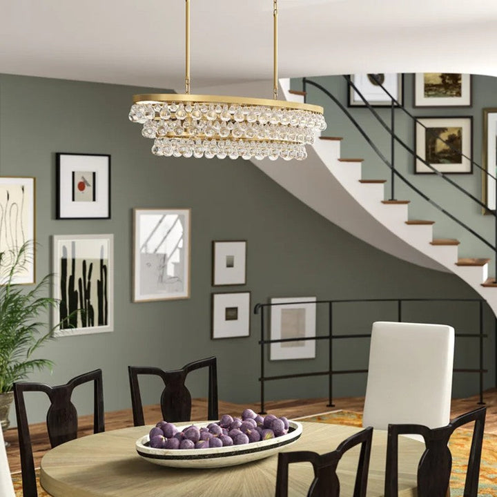Robert Abbey Bling Oval Chandelier 8-Light