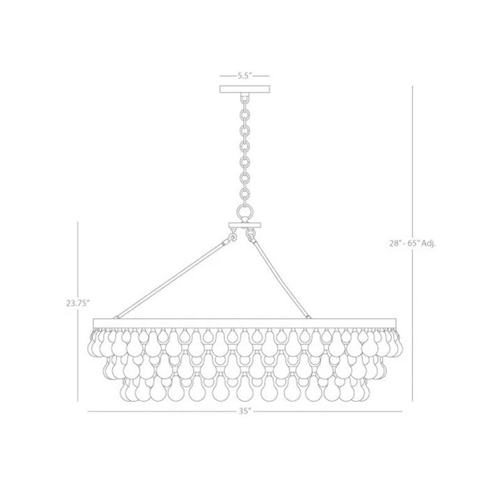 Robert Abbey Bling Round Chandelier 6-Light
