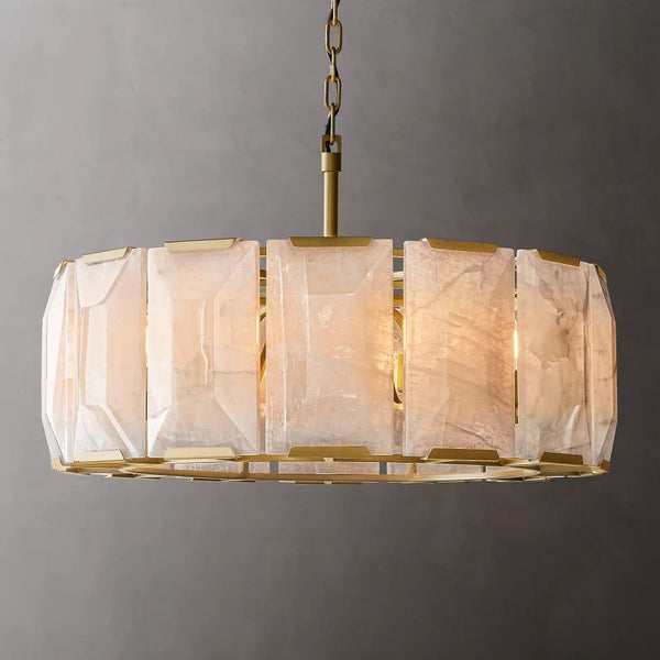 Hakro Calcite Round Chandelier 31"