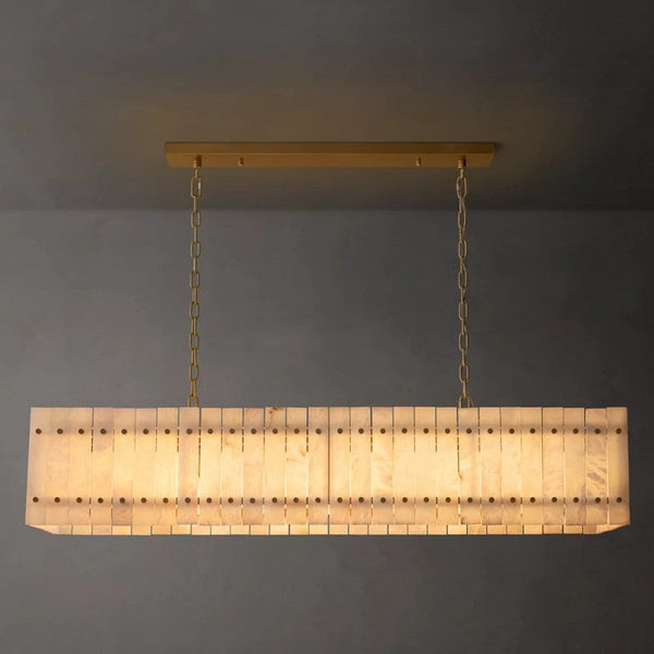 Sanrhca Alabaster Linear Chandelier 54"