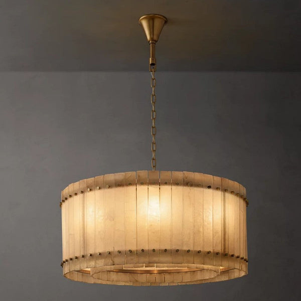 Sanrhca Alabaster Round Chandelier 37"
