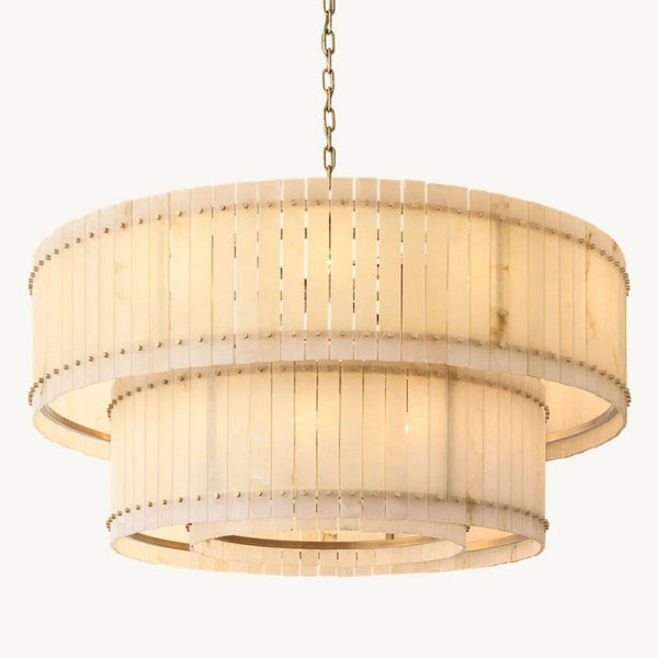 Sanrhca Alabaster Round Tiered Chandelier 60"