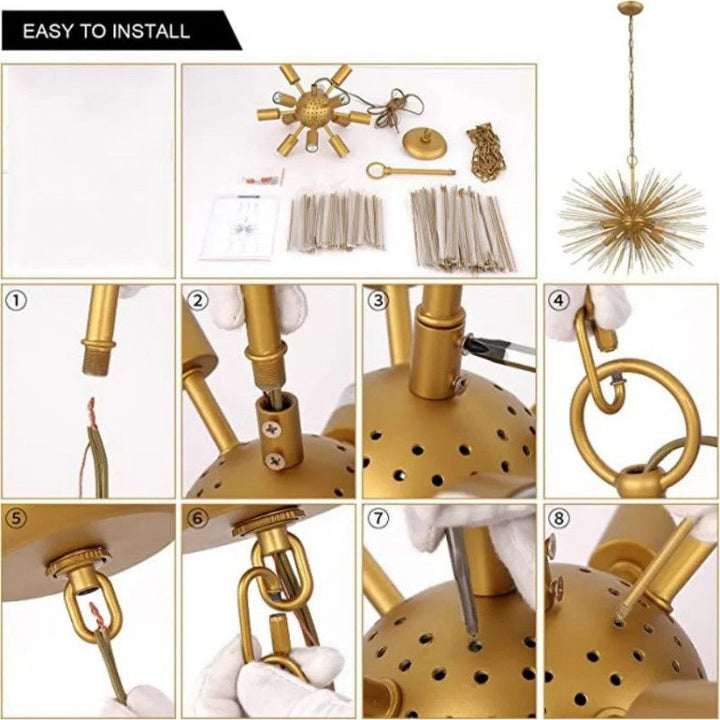 Starburst Chandelier 12-Light 24"