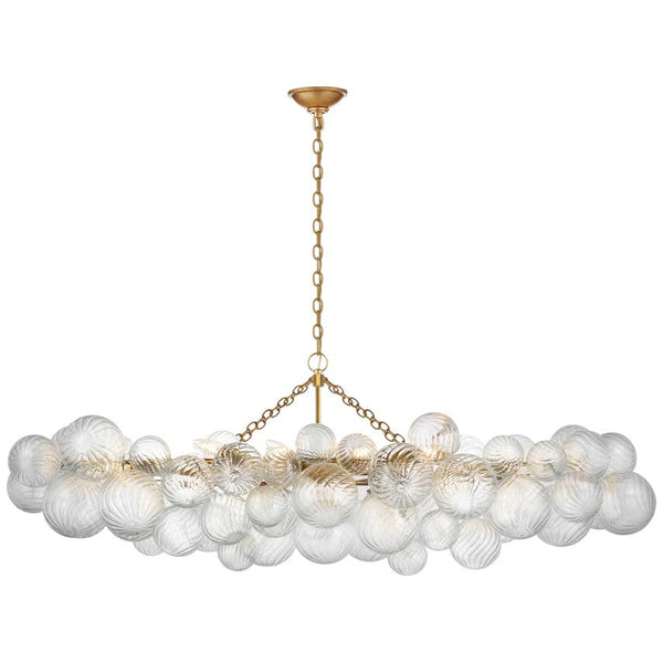 Tianie Glass  Linear Chandelier 63"