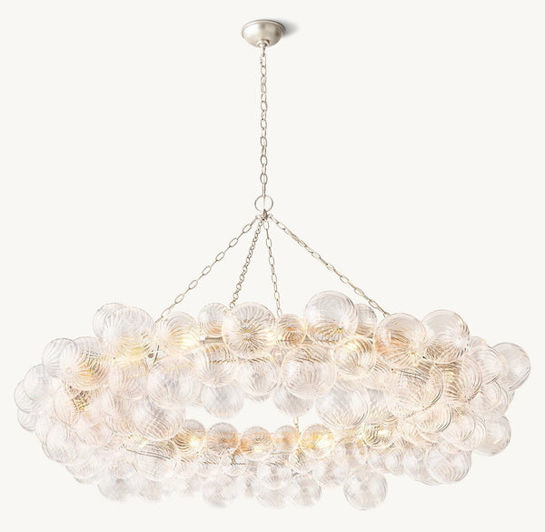 Tianie Glass  Ring Chandelier 63"