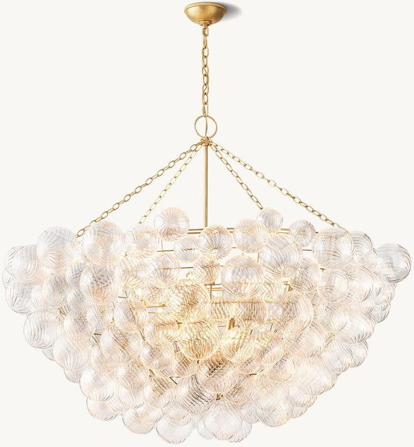 Tianie Glass  Round Chandelier 66"
