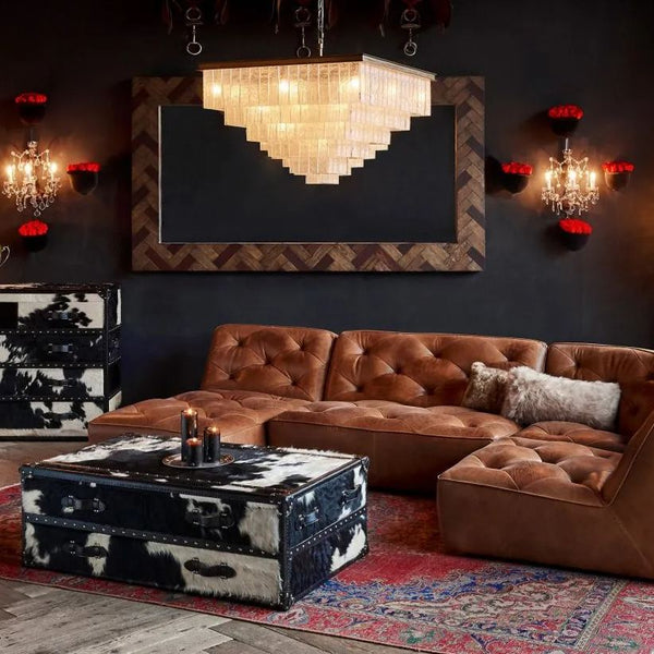 Sacoie Glass Square Chandelier